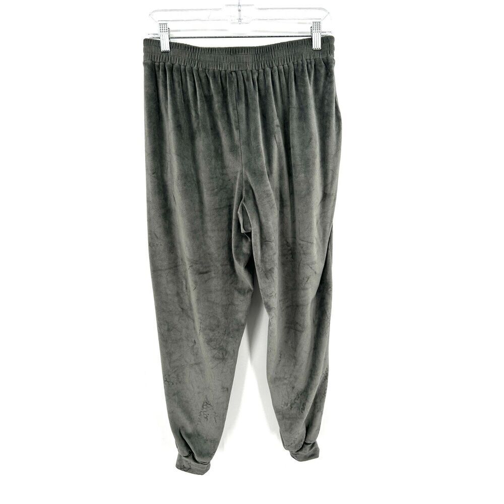 SKIMS Women's Gray Velvet Velour Pull On Waist Tie Jogger Pants Size Large